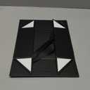 Geoto 11 x 11 x 2.5in | 28 x 28 x 6.4cm Medium Square Shallow Luxury Rigid Foldable Magnetic Closure Collapsible Gift Packaging Boxes (Black)