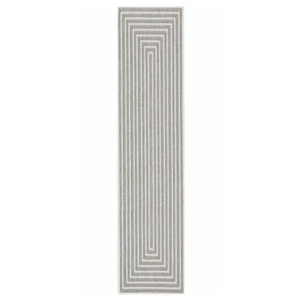 Fred Meyer Corin Table Runner - Gray/Beige 2ft x 7ft (60cm x 213cm)