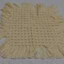 Coberllus Newborn Baby Photography Props Blanket Handmade Knitted Twist Wrap Posing Aid Backdrops for Boy Girls Photography Shoot (Light Beige)