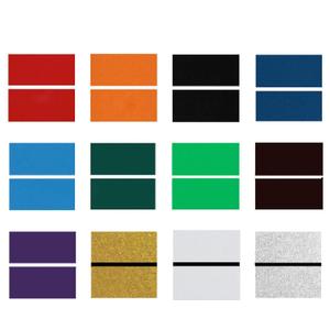 Engraving Blank Materials Double Color Sheet (7" x 11 x .040, 12 Pieces & 12 Colors) 2-ply Plastic Sheet for Interior Signs, Badges. (Multi)