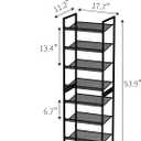 8 Tier Shoe Rack, Tall Metal Shoe Storage with Adjustable Shelves, Holds 16-20 Pairs, Stackable Shoe Stand for Garage Hallway Bedroom, Bronze