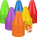 50 Pack 3.15 Inch Mini Cones for Sports Drills,Agility & Footwork Practice,Portable Small Cones for Indoor Outdoor Soccer,Basketball,Team Activities