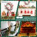 12 Pack Christmas Garland Hanger for Mantle Christmas Garland Hooks Wreath Ties Fireplace Stocking Holder Reusable Silicone Adhesive Straps for Fireplace Staircase Front Door (White)