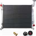 All Aluminum Radiator for 2011-2021 2012 2013 2014 2015 2016 2017 2018 2019 2020 Jeep Grand Cherokee Dodge Durango 3.6L V6 5.7L V8, 2 Row Core Cooing Radiators