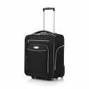 Samsonite black Softside carry-on white piping