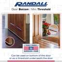 36" Mini Threshold or Door Bottom 1 1/4" Wide for 1/4"-3/8" High Gaps (Silver)