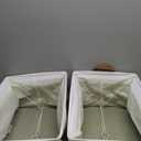 StorageWorks Storage Bins, Fabric Storage Bins for Shelves, Extra Large Storage Baskets with Metal Frame, Closet Baskets and Bins with Handles, Jumbo, Green and White, 2-Pack