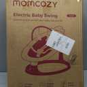 Momcozy 2-in-1 Electric Baby Swing, Dual-Arm Support System & Parent-Inspired Motions, Convertible to Toddler Seat up to 66 lbs, Adjustable Height, Lightweight, Khaki