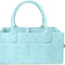 Mr. Pen- Baby Diaper Caddy Organizer, Mint Whisper, Baby Caddy Organizer with Handle, Compact Size, Collapsible & Portable