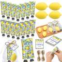 50 Pcs / 25 Sets Capri Lemon Baby Shower Party Favors for Guests Sweet One Italian Lemon Shaped Soaps Bridal Shower Return Gifts Amalfi Themed Hand Cream for Bridal Wedding Gender Reveal