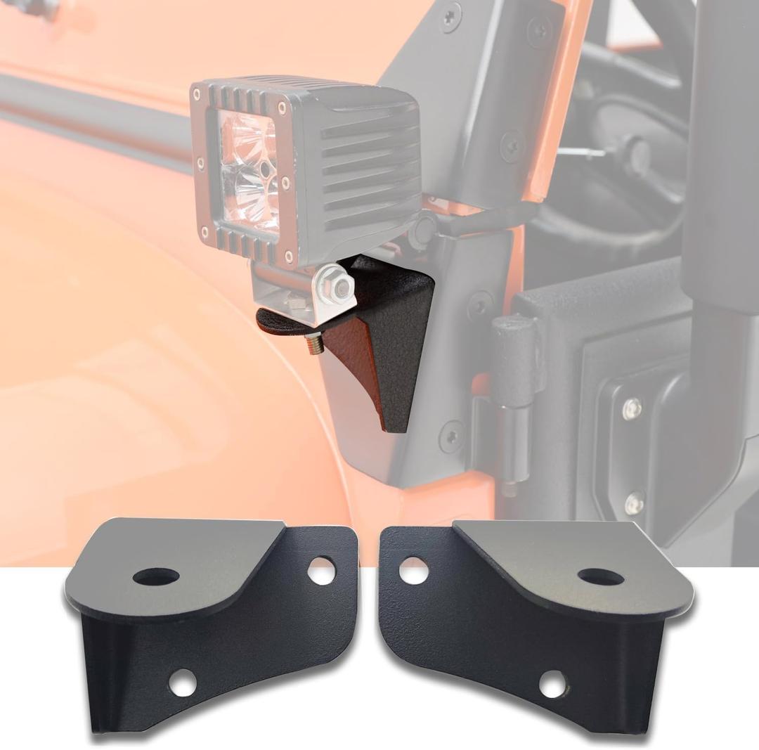 Lower Windshield Hinge Light Mount Brackets Light Bar Bracket for 76-06 Jeep Wrangler TJ YJ CJ