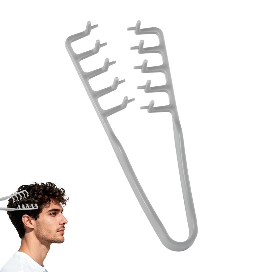 Texture Comb,Volumizing Wide Toothed Comb For Fluffy Texturizing Hair - Textured Grip Styling Tool For Men & Women, Barber Wide Fine-Toothed Curly Hair,Made With ABS Plastic