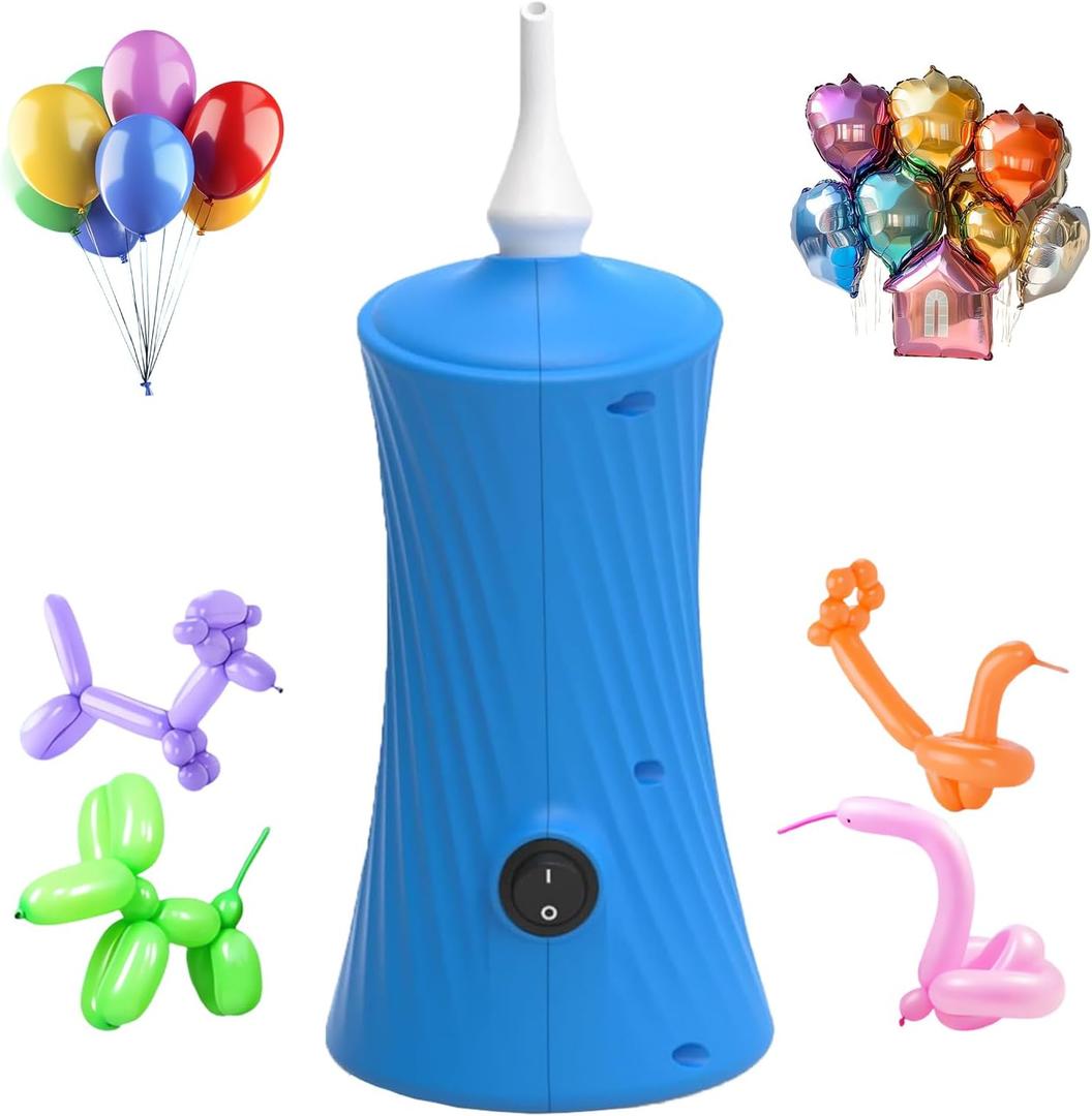 Balloon Pump Electric Air Balloon Pump Balloon Inflator for Foil Animal, Classic, Long Balloons (Blue) Balloon Pump Electric Air Balloon Pump Balloon Inflator for Foil Animal, Classic, Long Balloons (Blue)