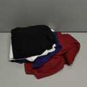 Ficerd 4 Pack Women's 3/4 Sleeve T Shirts, V Neck Casual Tunic Tops Loose Fit Cotton Basic Shirts Solid Color Fashion Tees (Medium, Black, White, Blue, Red)