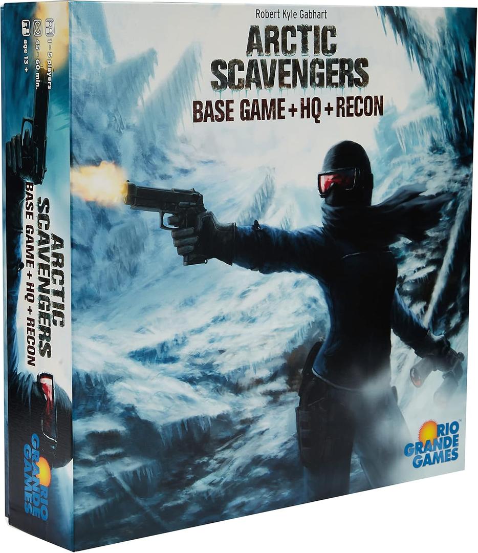 Rio Grande Games Arctic Scavengers Board Game with HQ & Recon Expansions Strategy Card Game