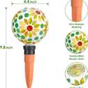 Plant Watering Globes Mosaic Self Watering Spikes 2 Pack for Indoor Outdoor Plants Automatic Plant Waterer Plant Watering Devices for Vacations Pot