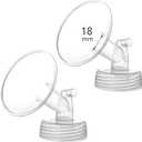 18mm Flange Compatible with Spectra S1 S2 9 Plus Synergy Gold Breastpump Replacement to Spectra Pump Parts and Flange; Not Original; Replaces Shield