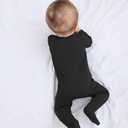 GUISBY Baby Pajamas with Mittens, 2 Way Zipper Long Sleeve Sleepers 3-pack, Size 0-3 Months