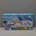 Fuwidvia 3 Pack Airplane Launcher Toys, 13.2'' LED Foam Glider Plane Toy for Boys, 2 Flight Modes Outdoor Flying Toys Birthday Gifts for Boys Girls 4 5 6 7 8 9 10 11 12 Year Old (Blue&Green&Orange)