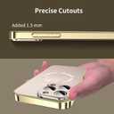 ZOZDOKG Magnetic for iPhone 16 Pro Max Case Compatible with MagSafe Built-in Full Camera Lens Protector, Electroplated iPhone 16 Promax Case, Gold