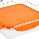 4 Pack of Sandwich Containers - Reusable, BPA Free Plastic, Snap & Lock Shut Lids and Silicone Seal. Great for Fruit, Salad, Lunch Box Snacks and Food Storage