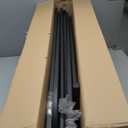 Heavy duty clothes rack,Metal Clothing rack for hanging clothes,garment rack with bottom shelves and 6 side hooks for bedroom cloakroom(black, L:39.4)