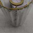 HITOO Crystal Battery Operated Wall Sconce with 2 Lights,10000mAh Gold LED Rechargeable Wall Light with Remote, Dimmable Wireless Wall Lamps for Living Room, Bedroom,Hallway(E26 Bulbs Included)