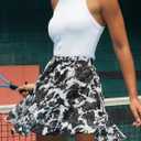 Womens Summer Flowy Shorts Casual Boho Floral Skorts Ruffle Mini Skirts Running Tennis Chiffon Butterfly Shorts (XS)