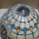 16 Inch Baroque Lamp Shade Replacement Only Tiffany Style Stained Glass Lampshade Retro Pastoral Lamp Cover Accessories Fit for Table Lamp Pendant Light Ceiling Light Floor Lights,Beige