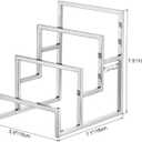 uxcell Clutch Purse Display Stand 3 Layer Wallet Display Rack Metal Clutch Holder Riser for Home Retail Store Supplies - Silver