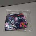Itzel Women's V Neck One Piece Swimsuit Modest Navy Pink Floral 8 (L)