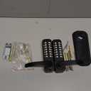 New Upgrade Double Sided Keyless Door Lock with Handle,Stainless Steel Waterproof Double Sided Keyless Door Lock (Black,with Large Cushion)