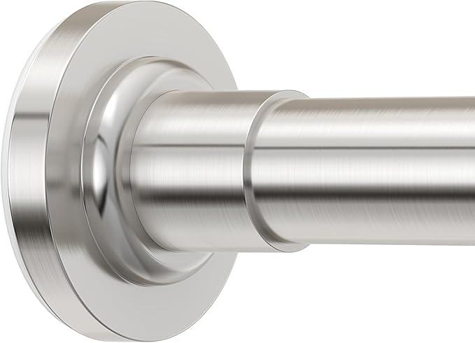 Shower Curtain Rod Adjustable 32-75 Inch, Spring Tension Shower Curtain Rods Stainless Steel Telescoping Curtain Rod for Bathroom or Windows, No Drilling, No Slip, No Rust, Nickel Shower Curtain Rod Adjustable 32-75 Inch, Spring Tension Shower Curtain Rods Stainless Steel Telescoping Curtain Rod for Bathroom or Windows, No Drilling, No Slip, No Rust, Nickel