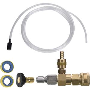 M MINGLE Adjustable Chemical Injector Kit for Pressure Washer, Soap Injector, 3/8 Inch Quick Connector