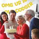 2 x
OMG UR AN OLD CODGER Banner, Pre-Strung Glitter Gold Birthday Banner, Funny Birthday Party Decorations for Fart Geezer, Happy Bday Supplies