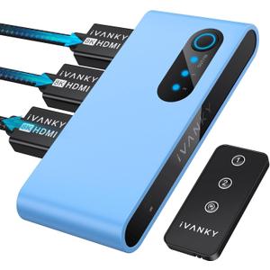 8K HDMI Switch 4K@120Hz iVANKY Bi-Directional 8K HDMI Switcher HDMI 2.1 Switch with Remote 2 in 1 Out, 1 in 2 Out (1 Display at a Time) HDR 3D 8K@60Hz for Xbox, PS5/PS4, Roku, Apple TV, PC, Fire Stick 8K HDMI Switch 4K@120Hz iVANKY Bi-Directional 8K HDMI Switcher HDMI 2.1 Switch with Remote 2 in 1 Out, 1 in 2 Out (1 Display at a Time) HDR 3D 8K@60Hz for Xbox, PS5/PS4, Roku, Apple TV, PC, Fire Stick
