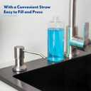 Updated Soap Dispenser Bottle for Kitchen Sink Replacement 500 ML/17 oz Under Sink Soap Dispenser Bottle with Straw Suitable for Dishwashing Liquid Hand Lotion