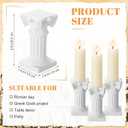 Reallnaive 10 Pcs Roman Pillar Candle Holders Mini Greek Columns Roman Pillar Candle Stands Resin Candlestick Rack Miniature Figurine Base Stigma Decoration for Wedding Christmas Table Decor