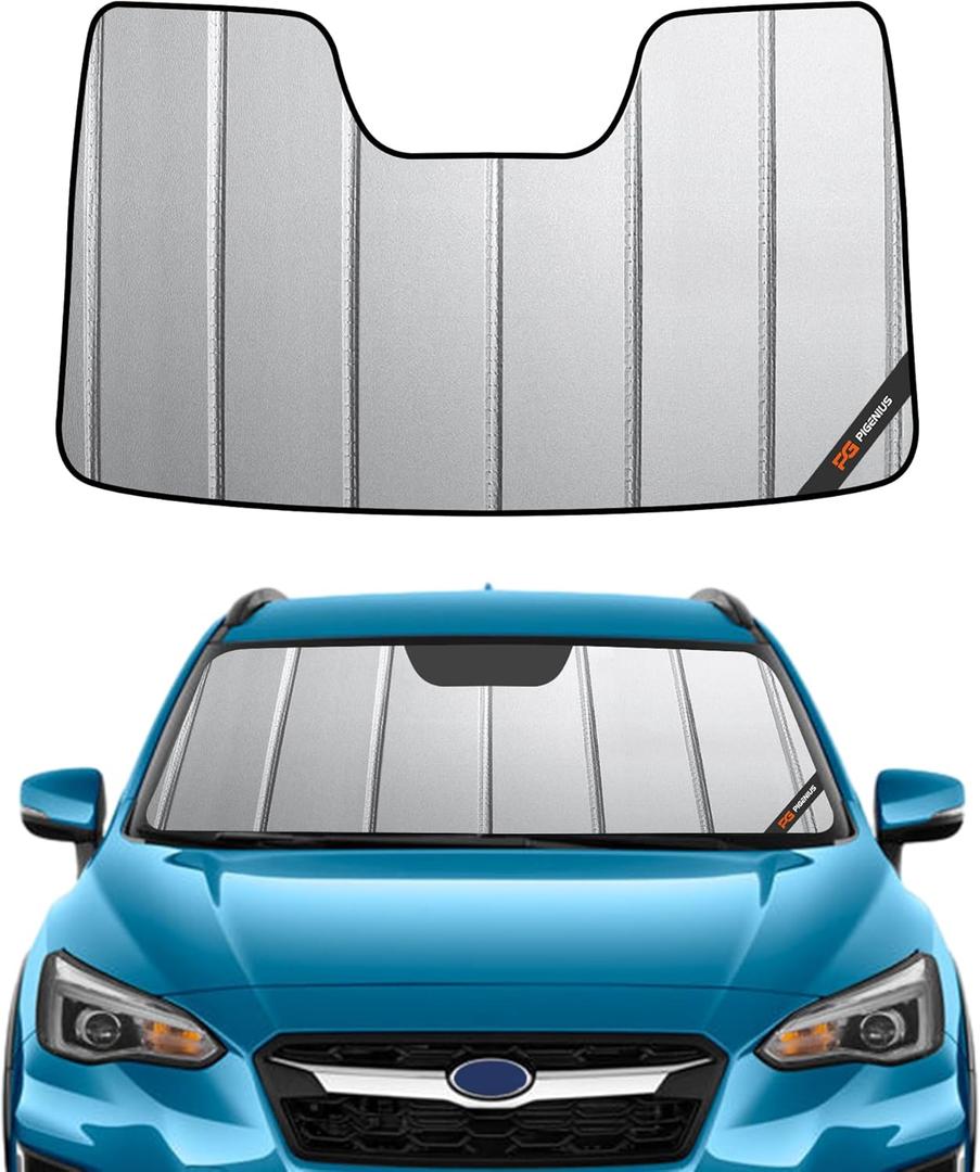 Windshield Sun Shade for Subaru Crosstrek 2018-2023, Impreza 2017-2023. with Eyesight Driver Assist. Front Window Sunshade - Safeguard