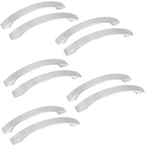 uxcell 125mm Long Stainless Steel Arch Knobs Cabinet Door Pull Handles 10pcs