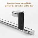 Stainless Steel Over Door Towel Rack Bar Holders for Universal Fit on Over Cabinet Cupboard Doors 2 Pack (Sliver)