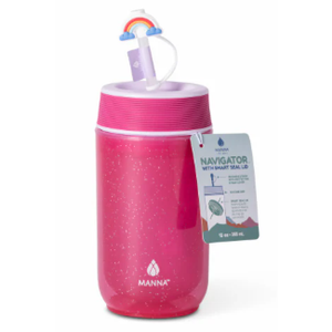 Manna™ Navigator Bottle Plastic with Rainbow Straw Topper