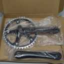 Urban Folding Bicycle Crankset Single Tooth Disc 44T 130BCD 170mm Crank Set is Suitable for Most Single Speed Bicycles (black)