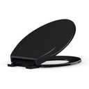Toilet Seat, Elongated Fit, Soft Close Lid, Slow Close Noiseless Design, American Standard Compatible,Black