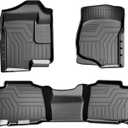 T TGBROS Floor Mats Compatible with 20072014 Chevrolet Tahoe/GMC Yukon/Cadillac Escalade  All Weather TPE Floor Liners, Custom Fit for Front & 2nd Row 3PCS Set, Black