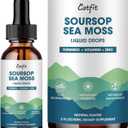 BB 01/27 Catfit Soursop Graviola Liquid Drop Soursop Drops for Cell Support, Antioxidant, Relaxation & Immune Boost with Sea Moss, Turmeric, Black Pepper, B6 C, Zinc, Sugar Free, Gluten Free, Vegan, 2 Fl Oz, 