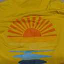 Outdoor Shirts for Women Retro Graphic Print Hiking Mountain T Shirts Summer Comfort Beach Hiking Workout Tee Tops (Medium, Yellow)