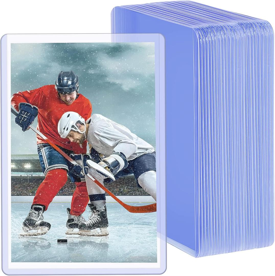 Outus 4 x 6 Inches Acrylic Photo Holder Rigid Plastic Baseball Card Pocket Protector Clear Acrylic Sleeve Sheet Protector for Sport Card & Photo(30 Pieces)