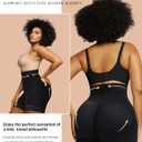 SHAPELLX Shapewear Tummy Control Fajas Colombianas Moldeadoras Butt Lifting Shapewear Shorts For Women With Zip Closure (Black, L)