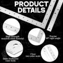 Zonon 40" x 20" Stainless Steel L Square Ruler, Extra Large Carpenter Square for Woodworking and Framing, Heavy Duty Metal L Shape Ruler with Accurate Laser Etched Markings